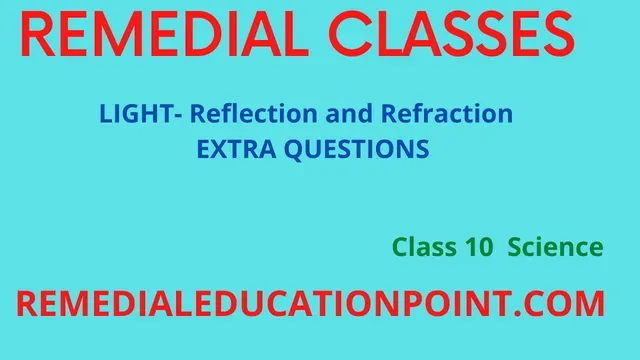 Light Reflection and Refraction Class 10 Extra Questions