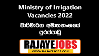 Ministry of Irrigation job Application 2022