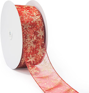 Christmas Wired Ribbon For Home Decorations and Crafts