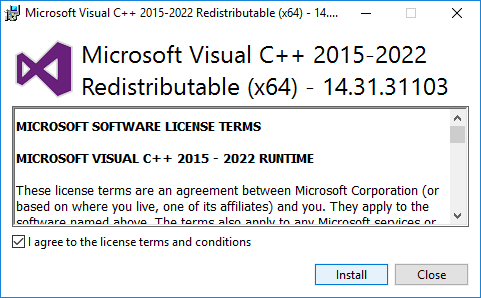 Visual C++ Redistributable Package