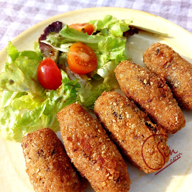 yosoysin, croquetas, croquetas sin gluten, croquetas veganas, salado, con los dedos, receta, casero, sin avena, sin azúcar, sin frutos secos, sin gluten, sin huevo, sin lácteos, sin maíz, sin trigo