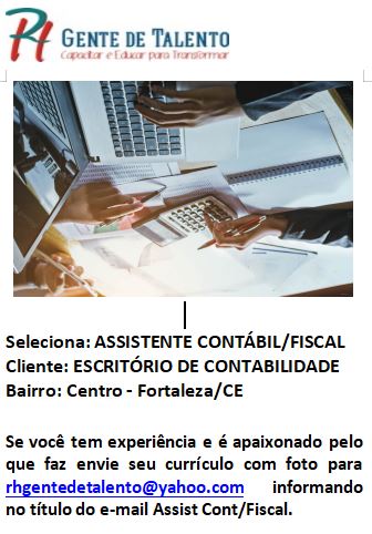 ASSISTENTE CONTÁBIL / FISCAL