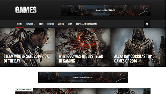 game blogger template free download