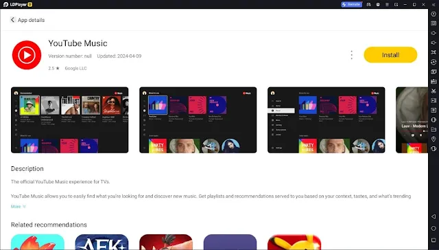 تطبيق YouTube Music في متجر LD Store