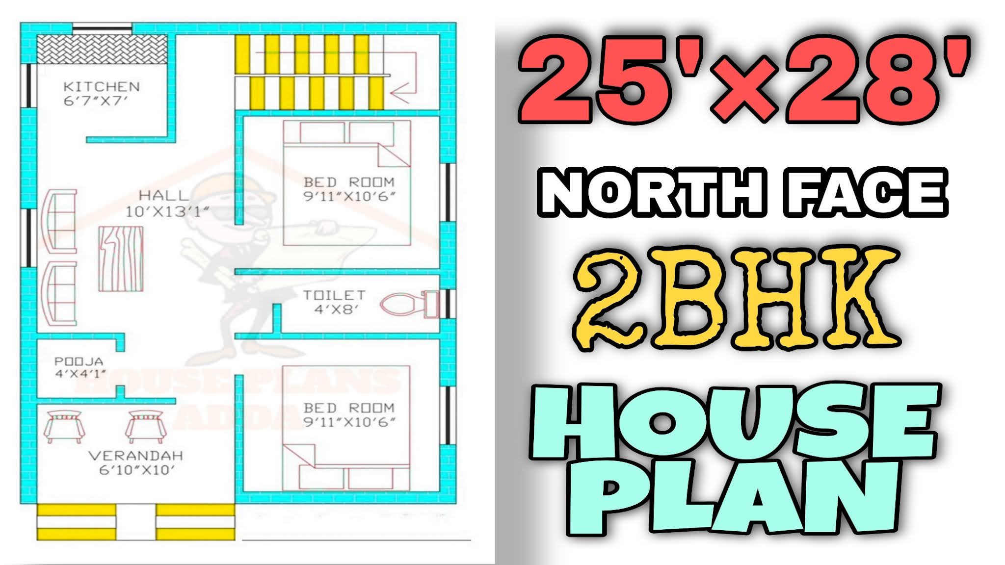 25 by 28 house plan