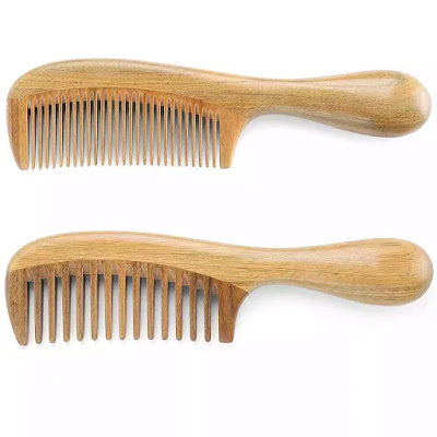 Onedor Natural Green Sandalwood Hair Comb