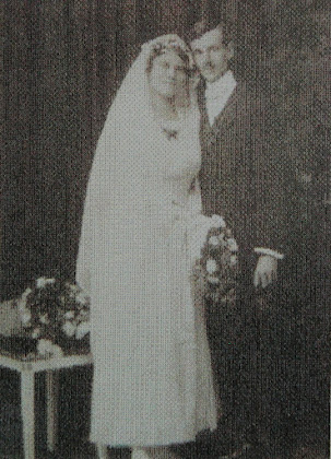 My Mama and Papa on their wedding day, Augsburg Germany, 1919