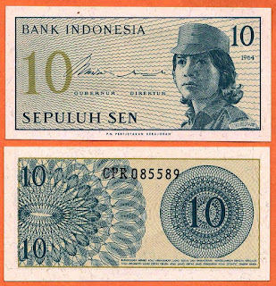 I10 INDONESIA 10 SEN UNC 1964 (P-92a)