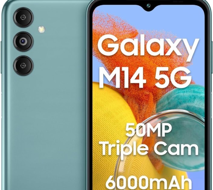 Samsung Galaxy M14 5G (Smoky Teal,6GB,128GB)|50MP Triple Cam|Segment's ...