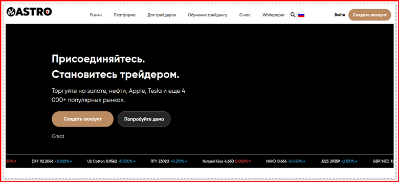 Мошеннический проект astrocapitalmarkets.com – Отзывы, развод, обман. Компания Astro Capital Markets мошенники