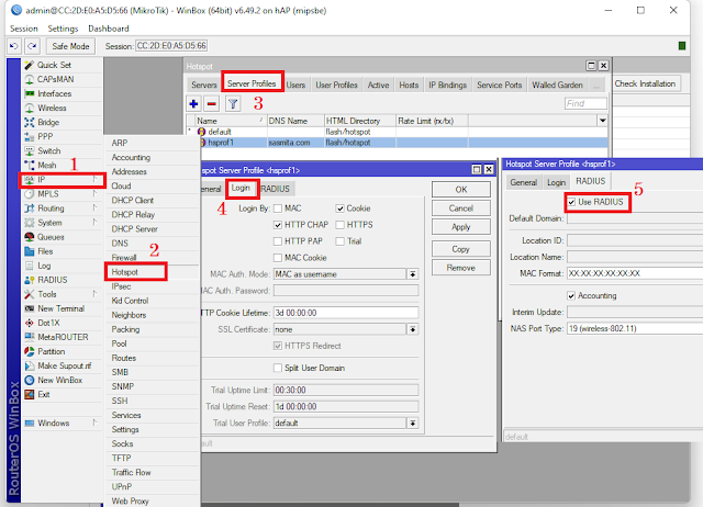 centang use radius pada hotspot