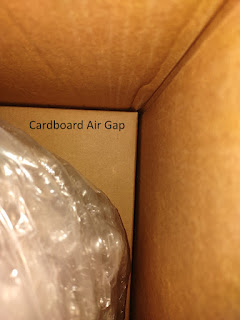 Cardboard Air Gap Cushions Robot Wheels Further