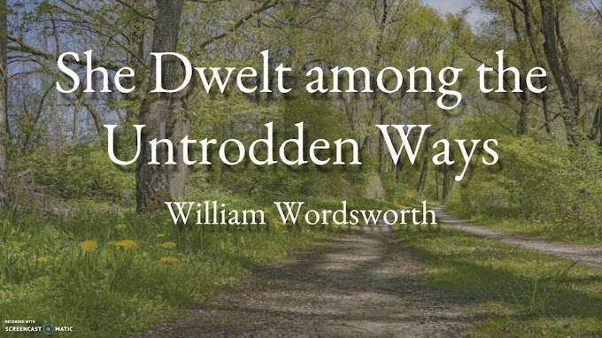 Critical appreciation of "She Dwelt  Among the Untrodden Ways”