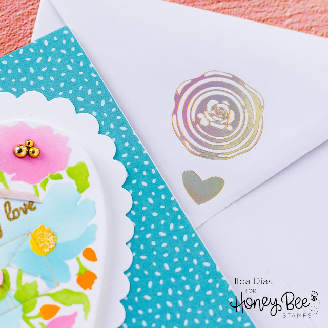 Sealed With Love,Honey Bee Stamps,Hello Sweetheart Stencils,Wax Seals: Love Hot Foil Plates,Card Making, Stamping, Die Cutting, handmade card, ilovedoingallthingscrafty, Stamps, how to,Valentines day card,