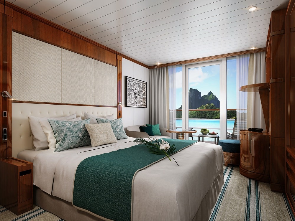 PONANT CRUISE LE PAUL GAUGUIN SHIP IN SOUTH PACIFIC