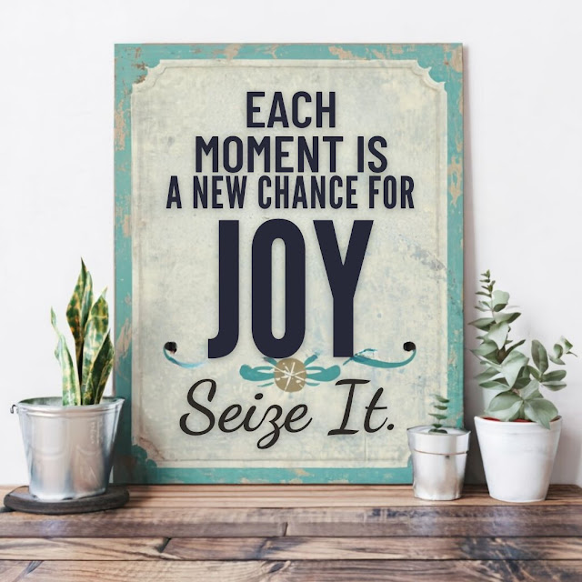 Each moment is a new chance for joy; seize it.