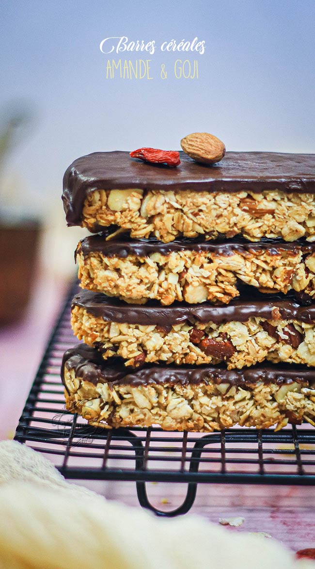 Recette de barres de céréales amande et baie de goji : Il était une fois la  pâtisserie