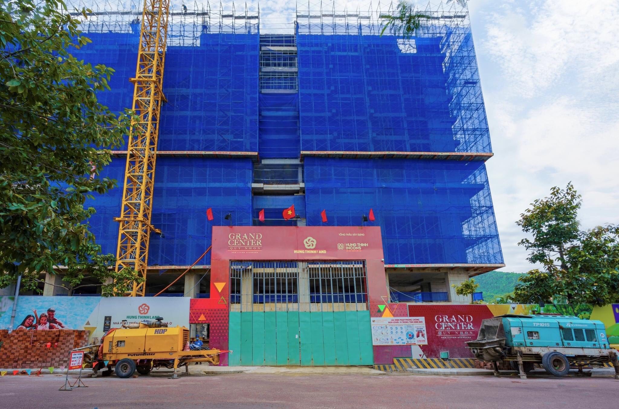 Hình ảnh tổng quan cổng công trình dự án Grand Center Quy Nhơn