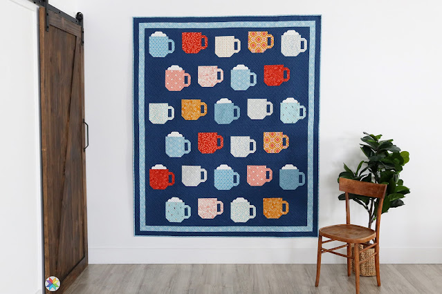 Mod Mugs quilt pattern by Andy Knowlton of A Bright Corner - a modern precut friendly quilt in four sizes