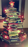 Árboles de Navidad con libros