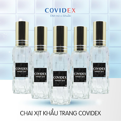 Chai xịt sát khuẩn khẩu trang 3M, y tế Covidex nước hoa