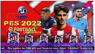 Download Pro Evolution Soccer 2022 Android PPSSPP Atletico Madrid Edition New Update Transfer & English Commentary