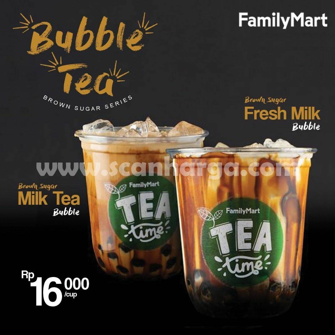 Promo FAMILYMART Bubble Tea – Brown Sugar Series harga 16Rb