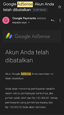 Di Banned Google Adsense !!!