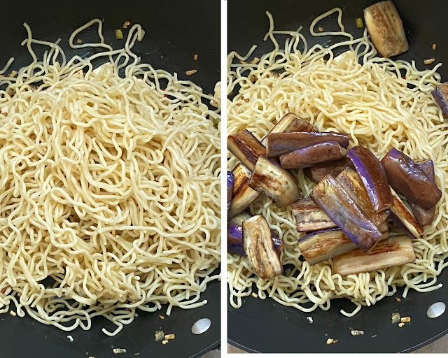 Steps for Sichuan Eggplant Noodles with tofu