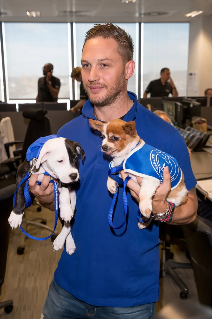Heartwarming Photos Of Tom Hardy With Puppies Are Going Viral, And They’ll Melt Your Heart