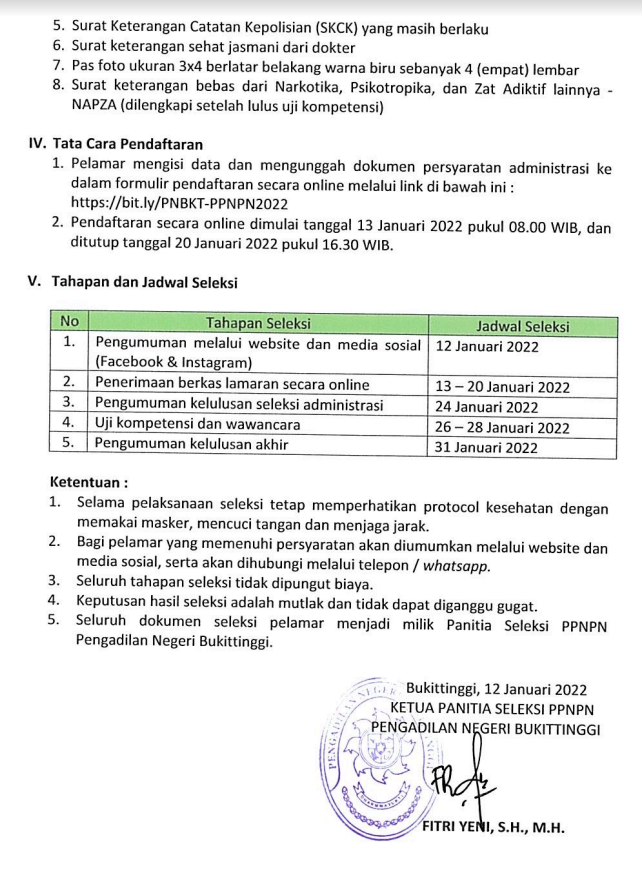 Lowongan Kerja Pengadilan Negeri Kelas 1B