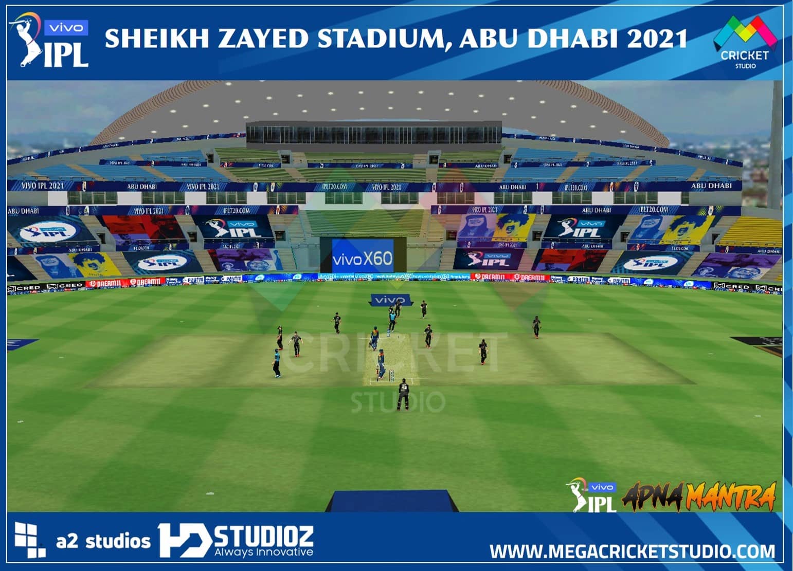 Sheikh Zayed Abu Dhabi Stadium 2021 for EA Sports Cricket 07