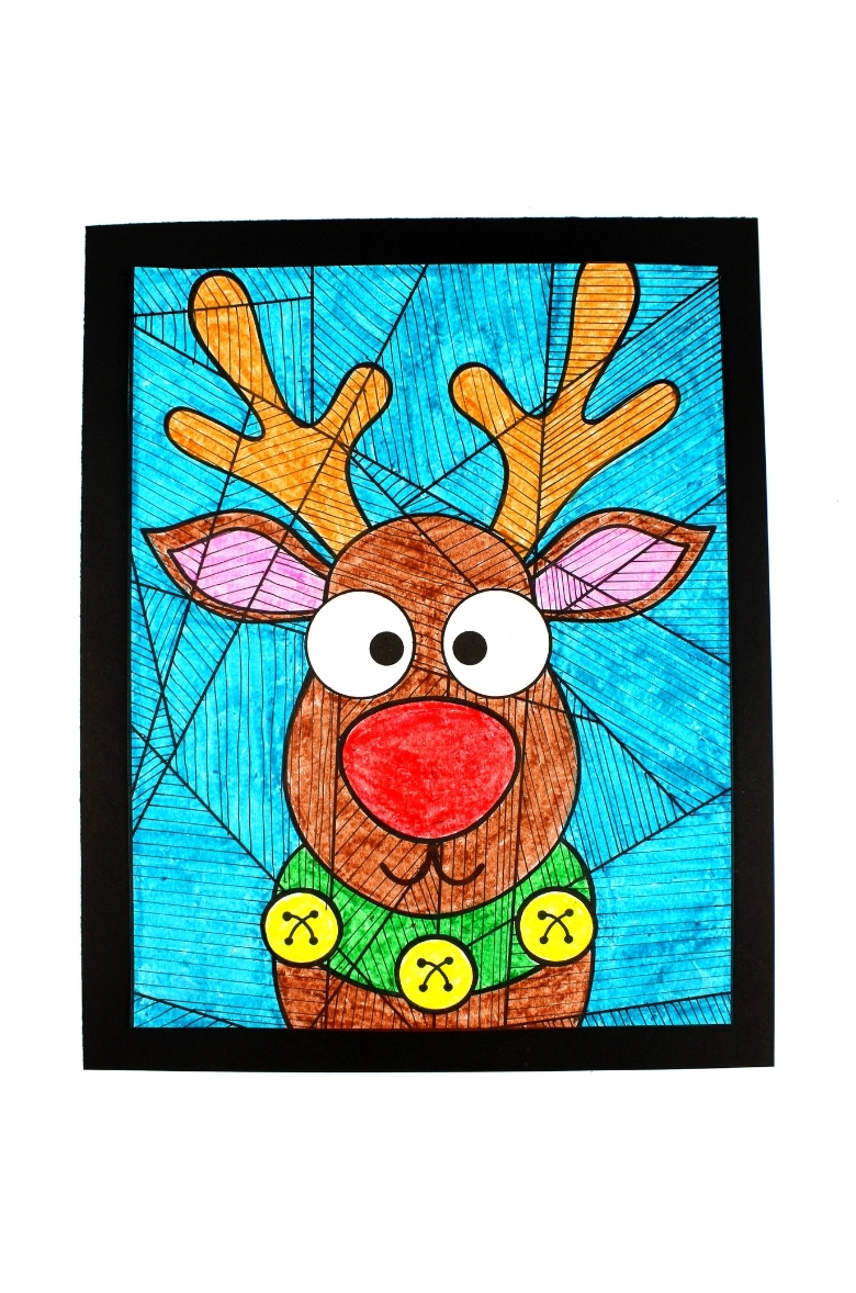 Christmas reindeer pictures to color