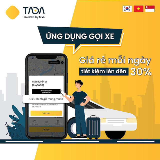 ỨNG DỤNG GỌI XE TADA - TIẾT KIỆM MỖI NGÀY LÊN ĐẾN 30% 0