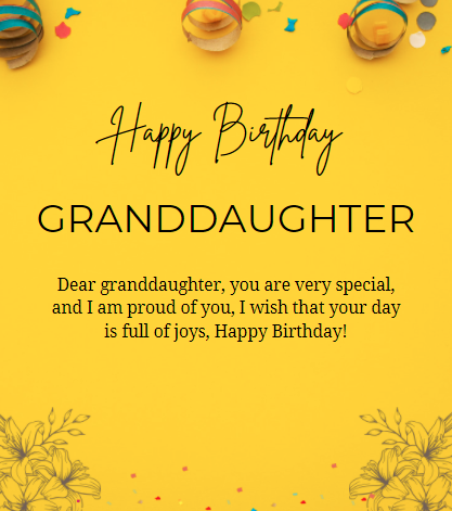 Happy birthday granddaughter