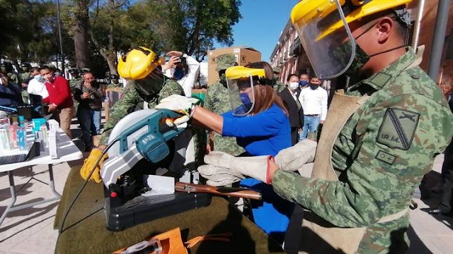 La gobernadora encabezó el arranque de la "Campaña de Canje de Armas de Fuego 2021 Hagamos Juntos una Nueva Historia"