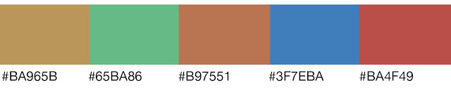 Pumpkin (#B97551) Double-Split Complementary Color Theme