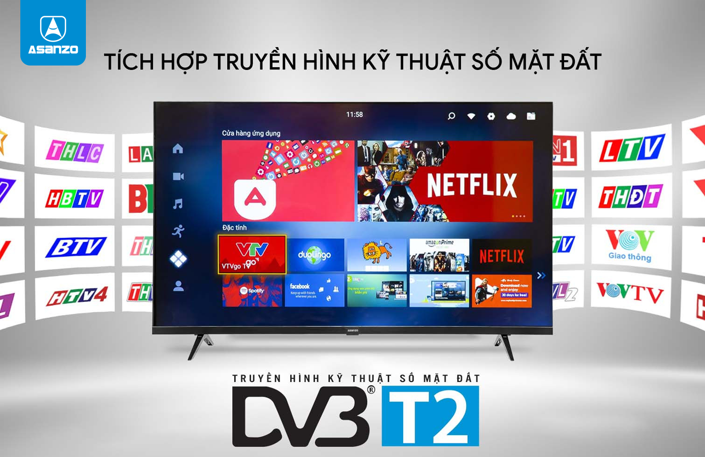 Smart Tivi Asanzo 4K 43 inch - 43U8E - ảnh 8