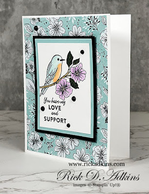 Today's card uses the Friendly Hello Bundle from Stampin' Up! so you can show someone you love & support them.