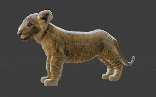 Lion cub baby lion animal free 3d model free blender obj fbx low poly
