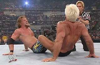 WWE Summerslam 2002 - Chris Jericho hurts Ric Flair