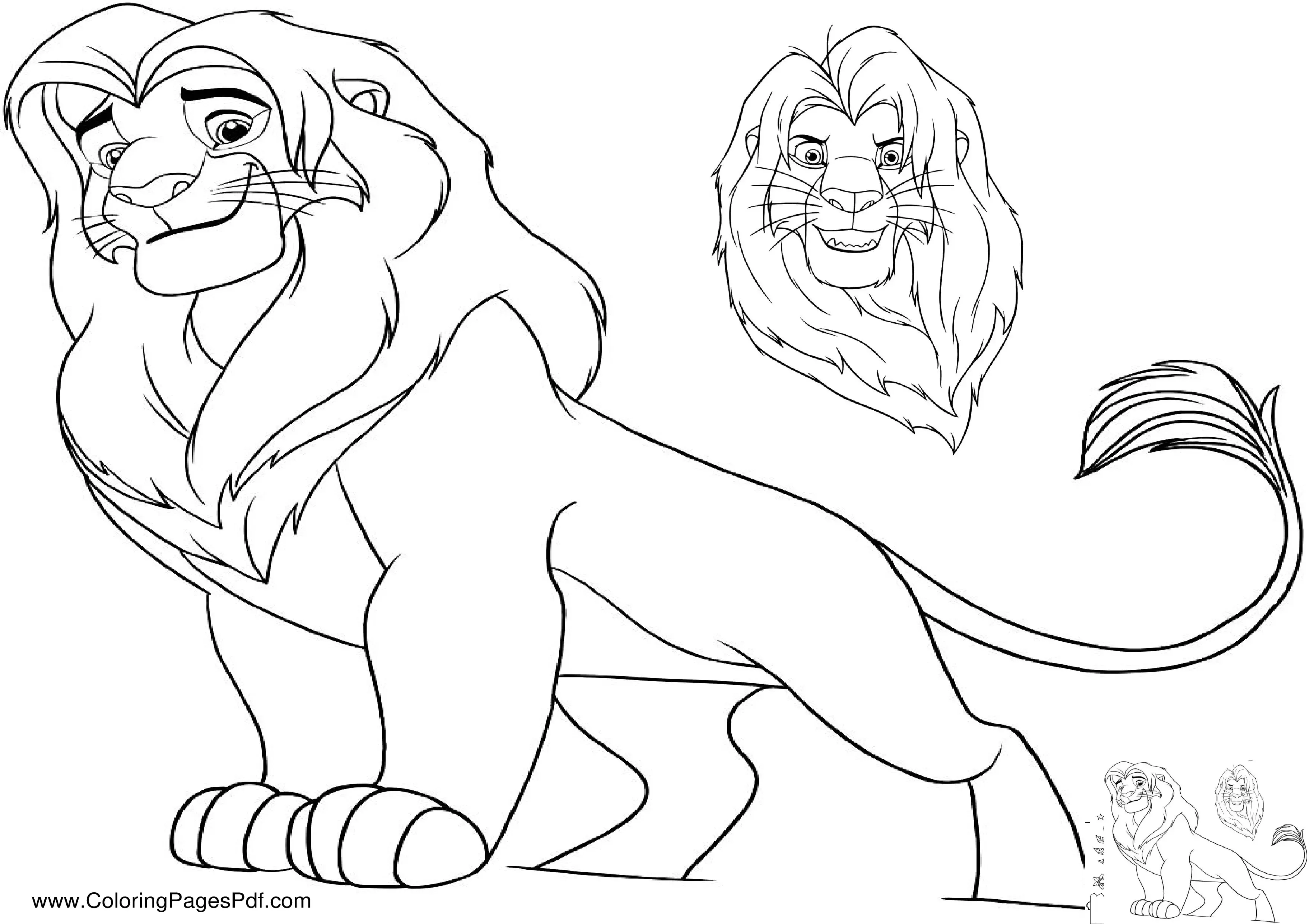 Lion King Printable Coloring Pages