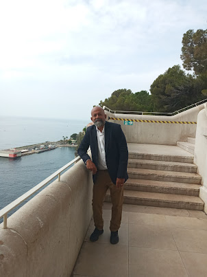 On the terrace of Oceanographic museum of Monaco.
