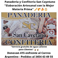 Panadería y Confitería "San Cayetano" Donovan 415 enfrente al Correo Argentino.