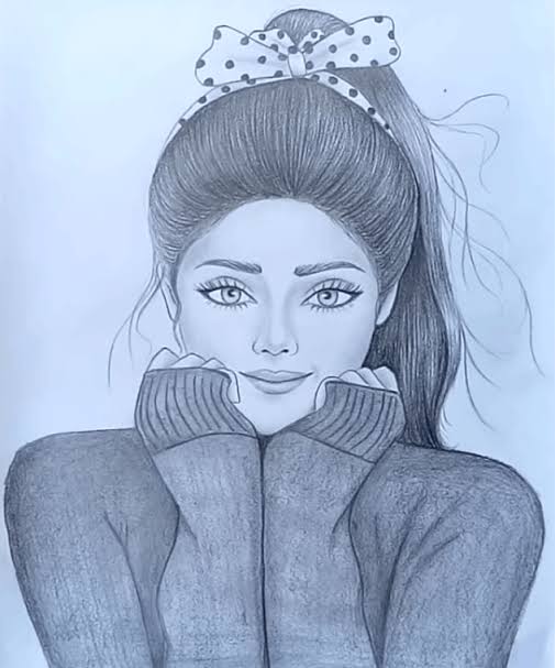 মেয়ে মানুষের ছবি আঁকা | ছেলে মানুষের ছবি আঁকা | Cute /Beautiful girl drawing-Pencil drawing of girl