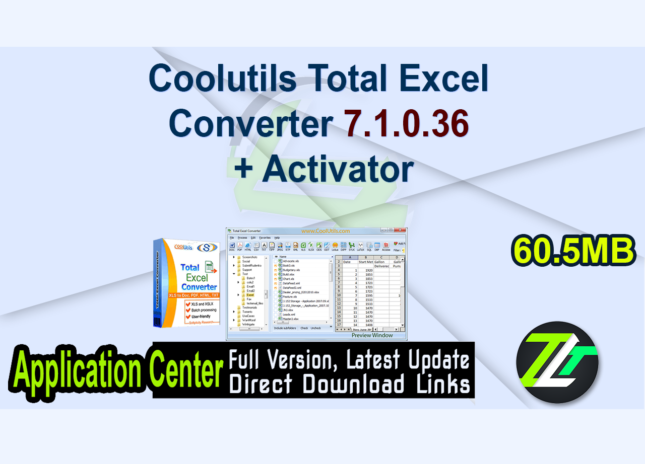 Coolutils Total Excel Converter 7.1.0.36 + Activator