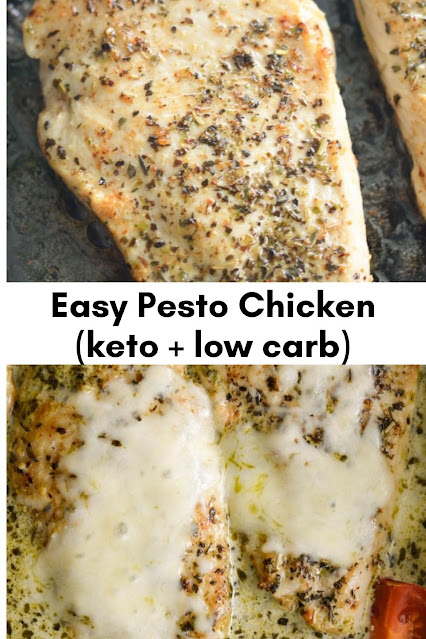 Easy Pesto Chicken (keto + low carb)