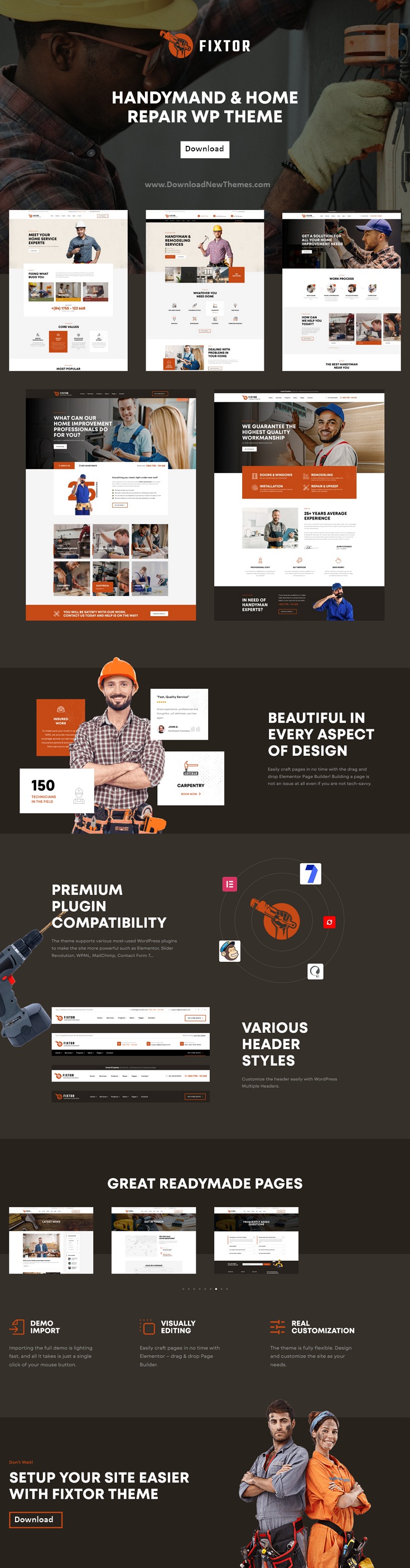 Fixtor - Handyman & Home Repair WordPress Theme