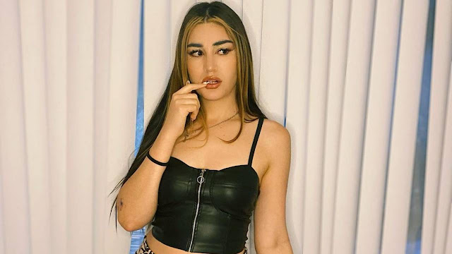 Barbara Navarro – Most Beautiful Transgender in Leather Bustier Top and Zebra Print Trousers