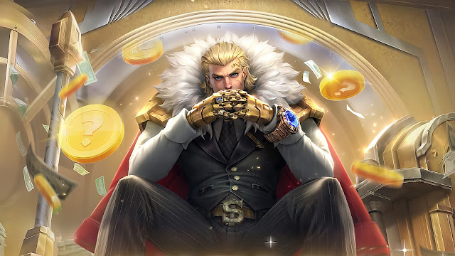 tigreal gold baron special skin wallpaper mobile legends hd